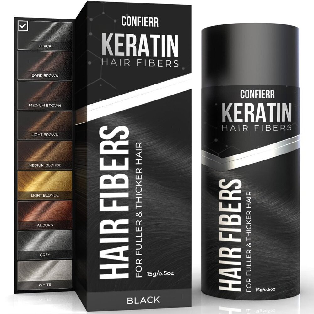 Keratin Hair Fibers for Men & Women - Fill In Fine or Thinning Hair, Instantly T